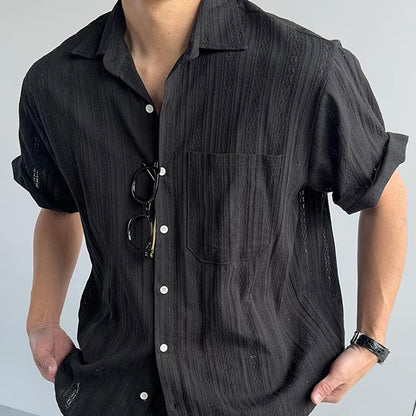 Sheer Stripe Relaxed Shirt