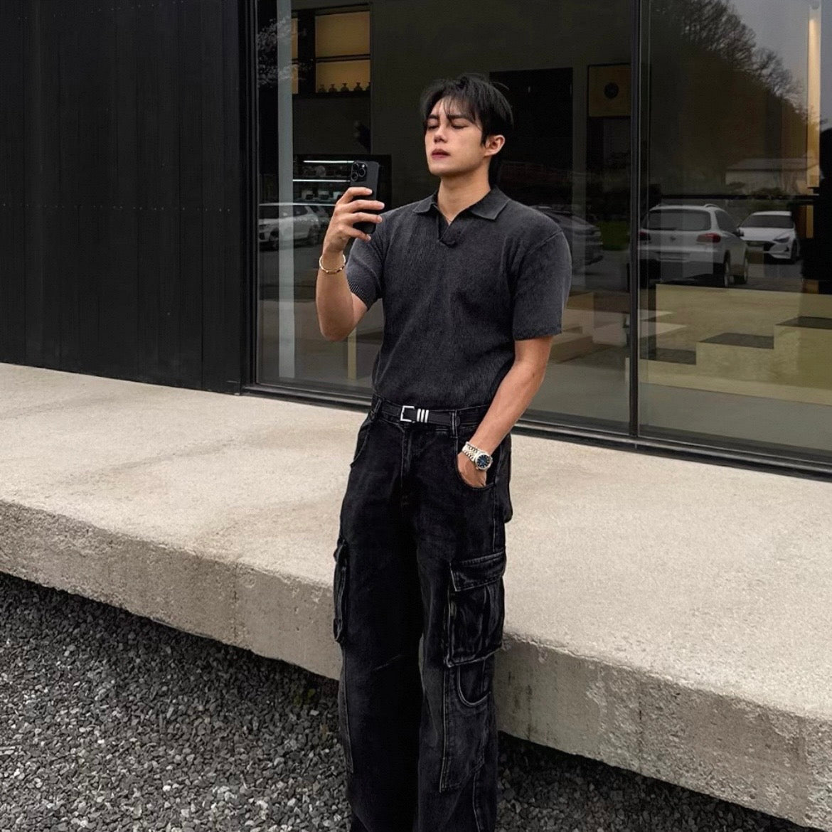Vintage Knit Polo Shirt