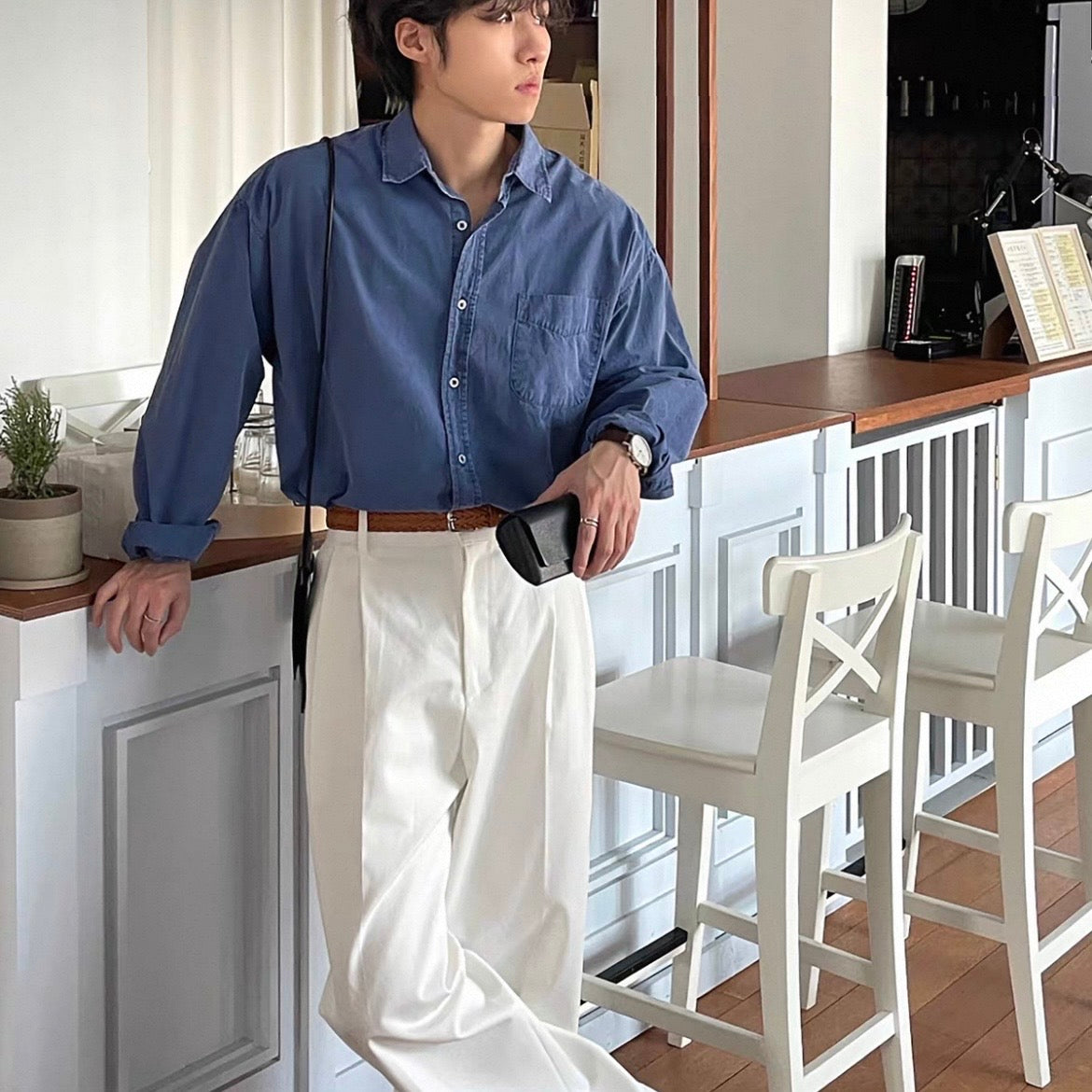 Clean Wide Tuck Pants