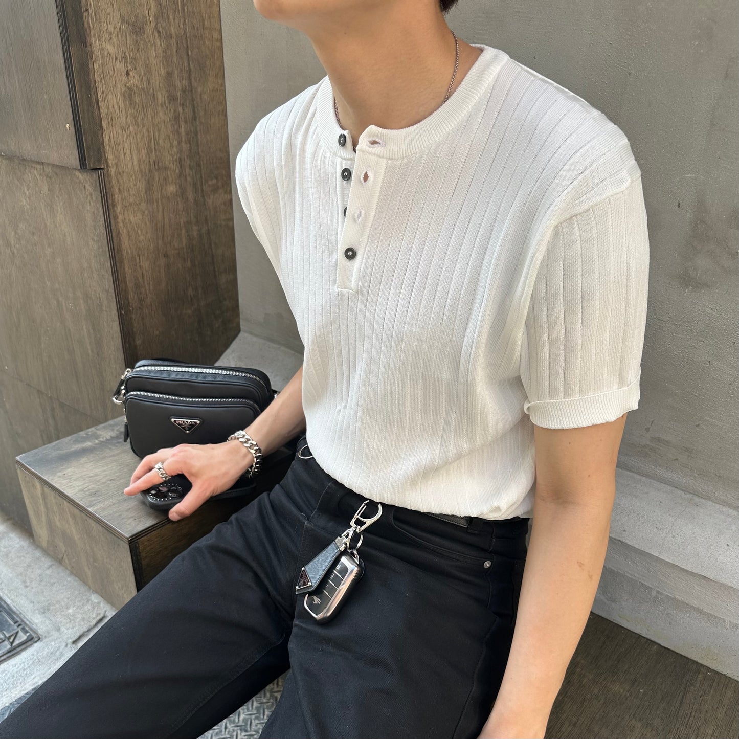 Bisher Summer Breeze Henley Tee