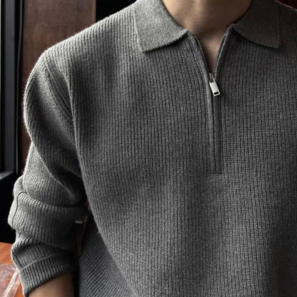 Lazy Half-Zip Knit Sweater