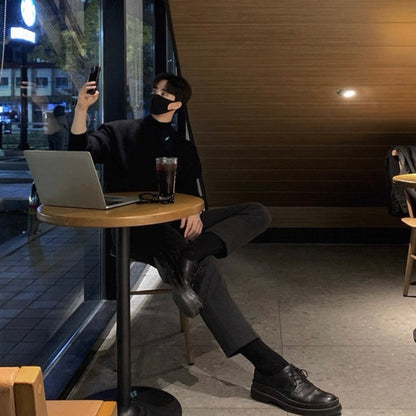 Men's Knit Turtleneck Sweater