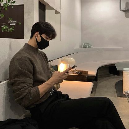 Men's Knit Turtleneck Sweater