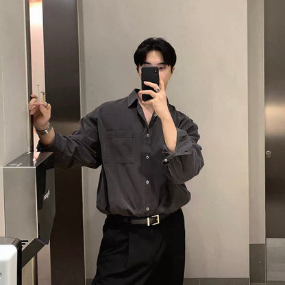 Casual Trendy Pointed Collar Shirt