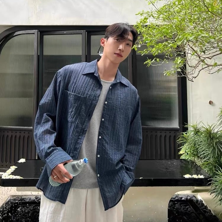 Noir Stripe Relaxed Shirt