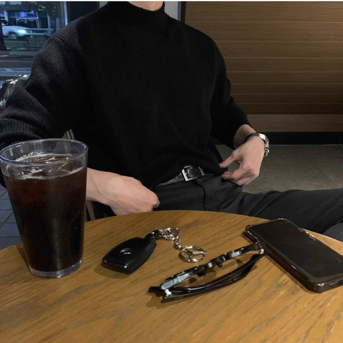 Men's Knit Turtleneck Sweater