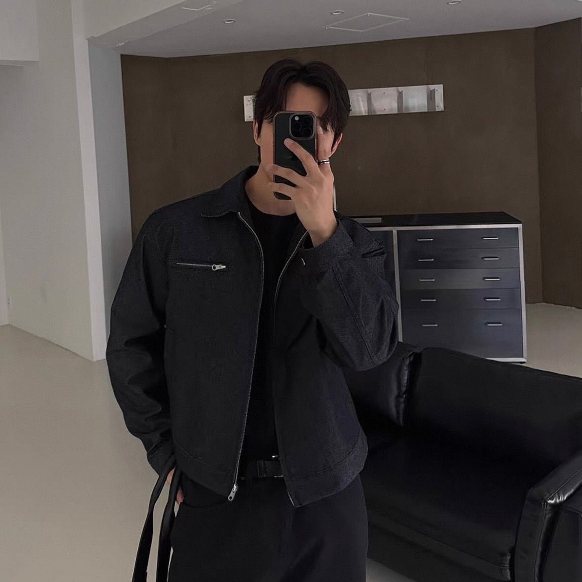 Washed Zip-Up Jacket