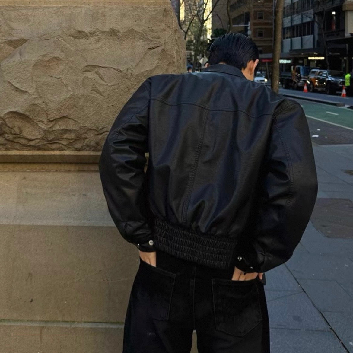 Vintage Leather Blouson Jacket