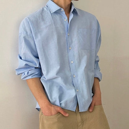 Korean-Style Long Sleeve Shirt