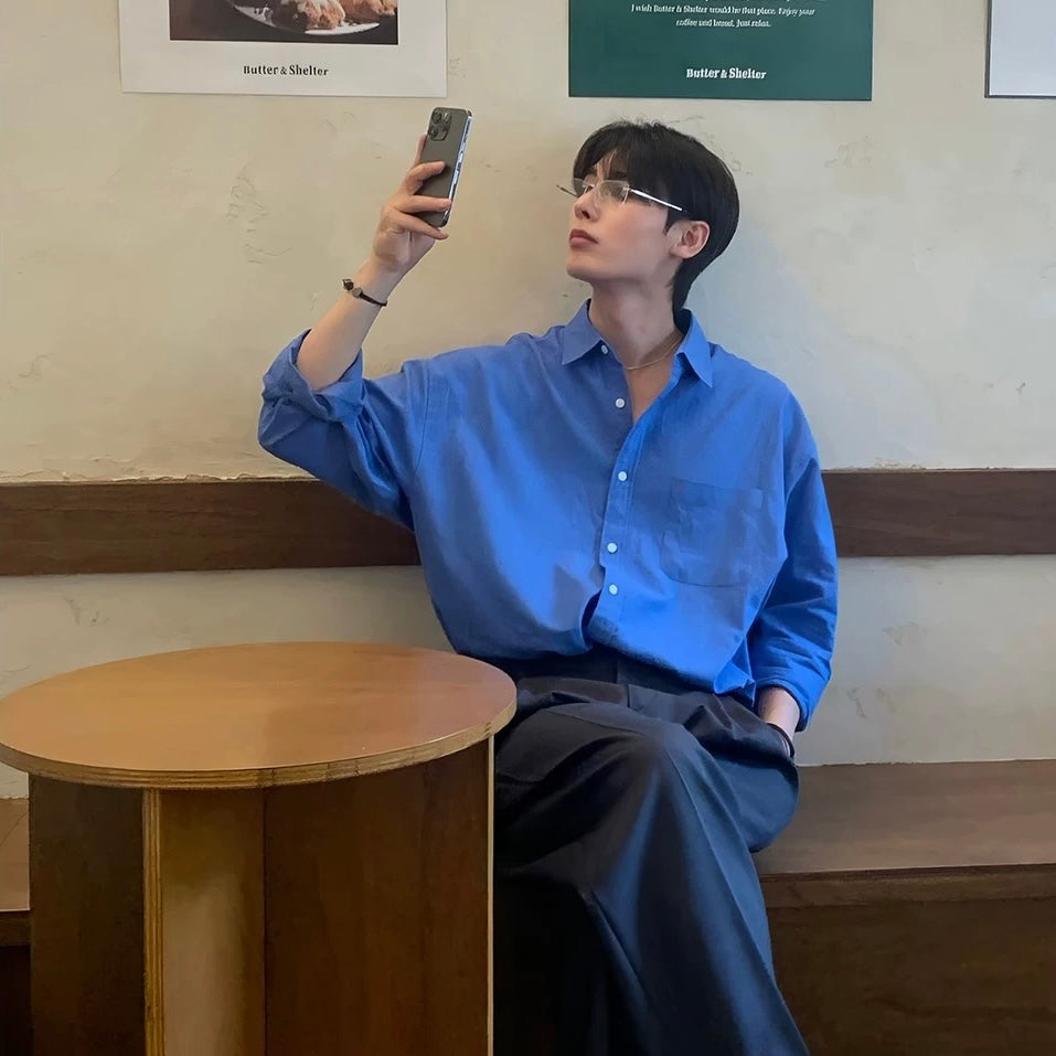 Korean Luxe Casual Long Sleeve Shirt