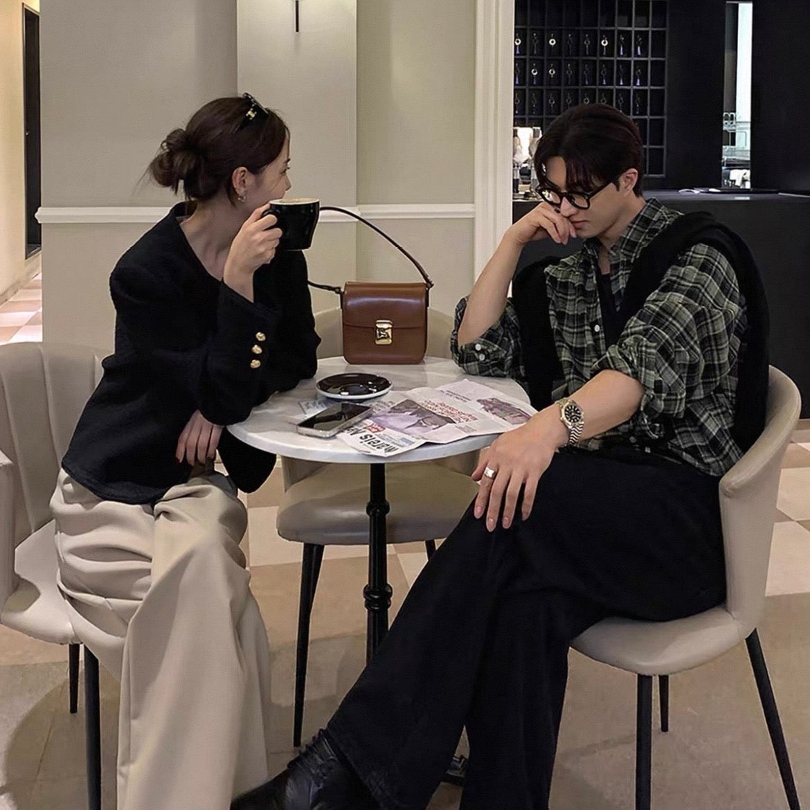 Retro Plaid Casual Shirt