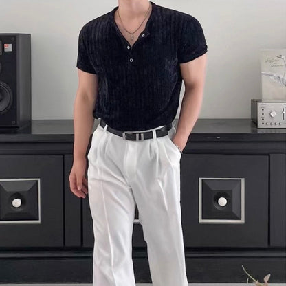 Minimal Henley Fit Tee