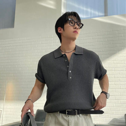 Breathable Casual Knit Polo