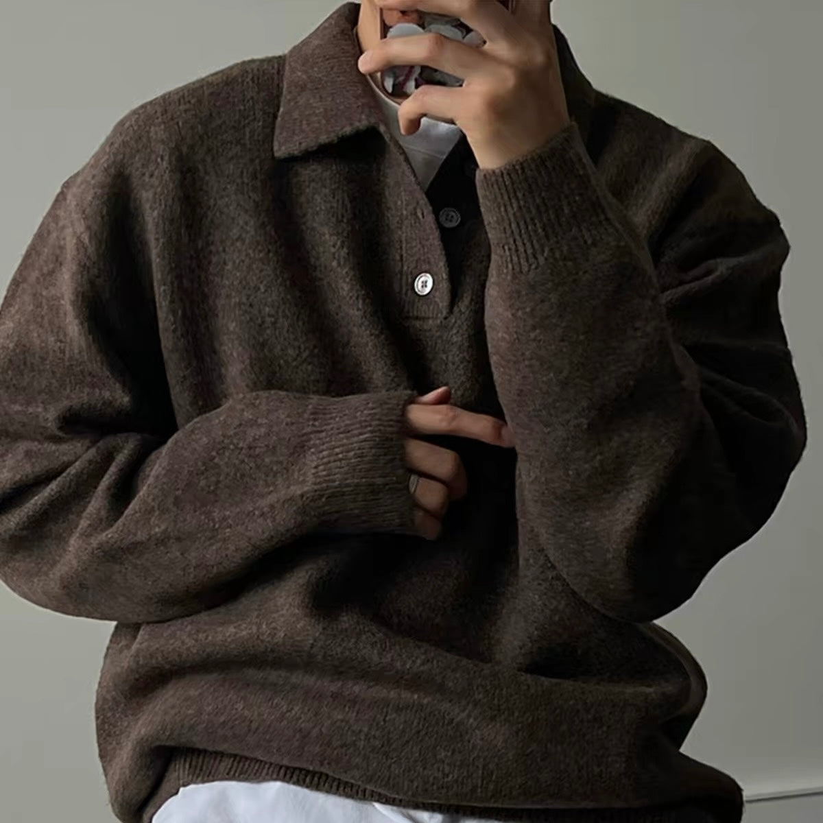 Soft Collar Knit Sweater