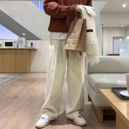 Retro Corduroy Wide-Leg Pants