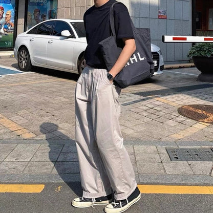 Korean Wide-Leg Sports Pants