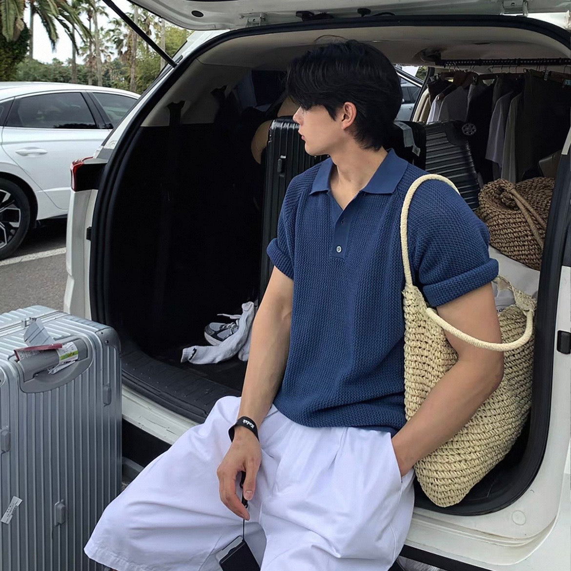 Summer Knit Polo Shirt
