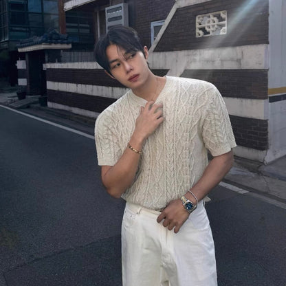 Loose Summer Knit T-Shirt