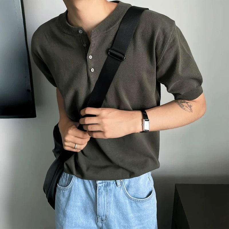 Korean Trendy Henry T-shirts
