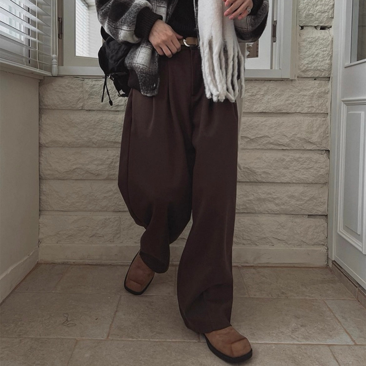 Winter Wide-Legged Commuter Pants