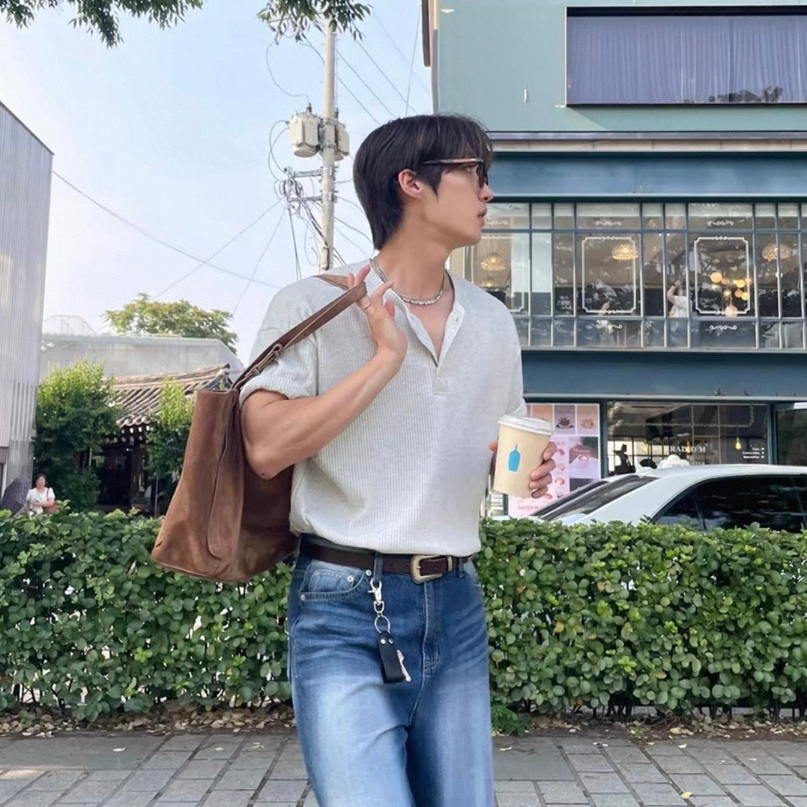 Loose Summer Collared T-shirt