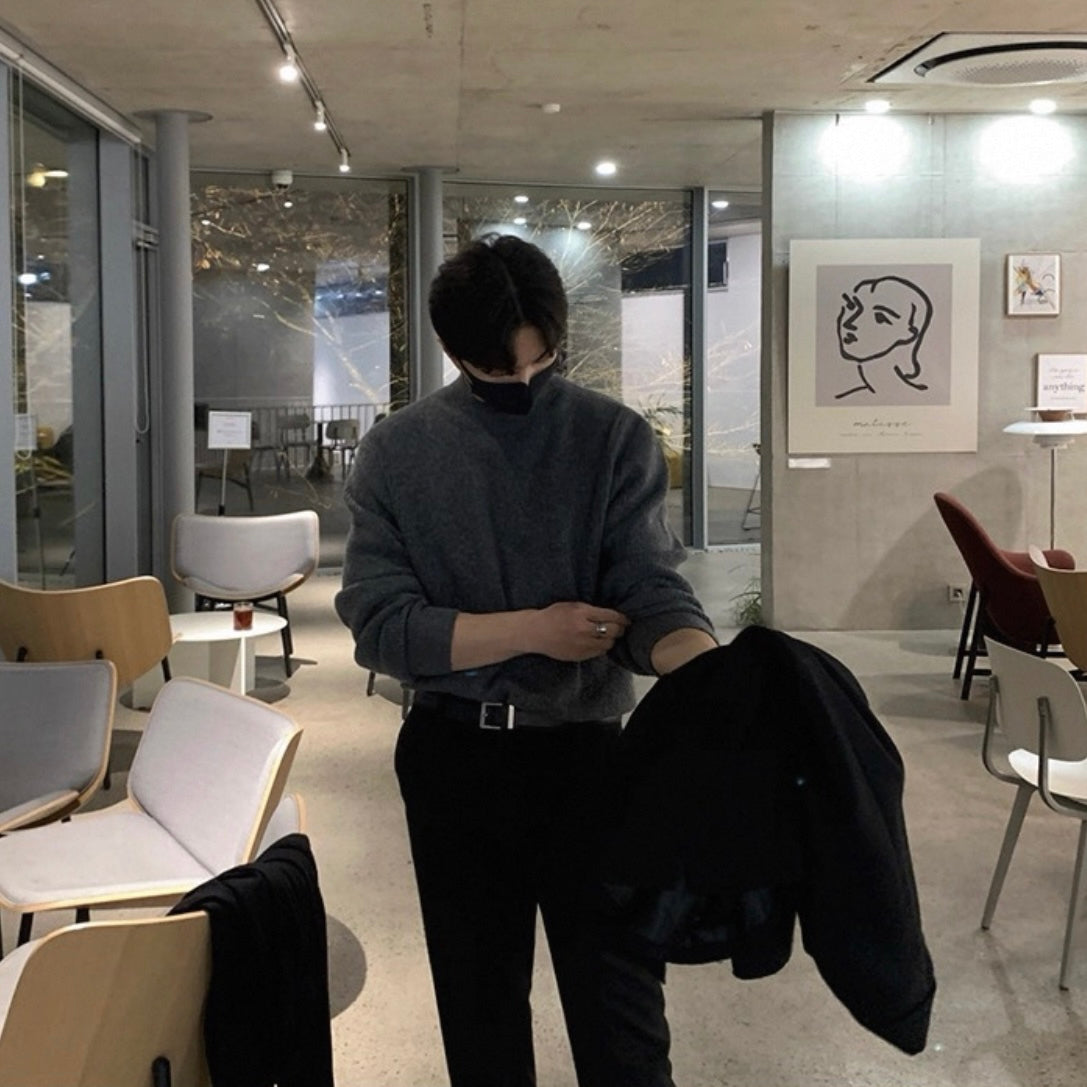 Men's Knit Turtleneck Sweater