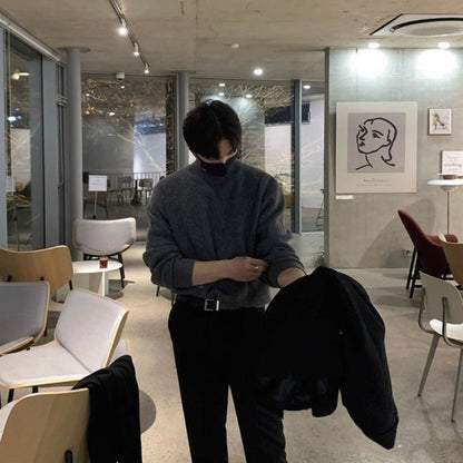 Men's Knit Turtleneck Sweater