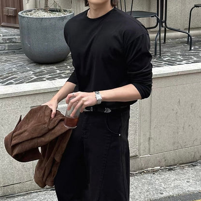 Minimal Ribbed Long Sleeve Tee