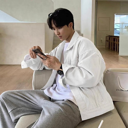 Casual White Denim Jacket