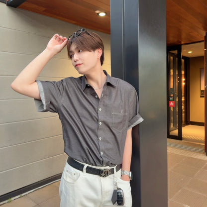 Korean Stylish Casual Denim Shirt