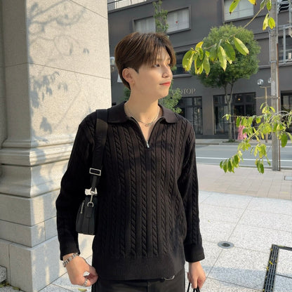 Model Zip Knit Sweater
