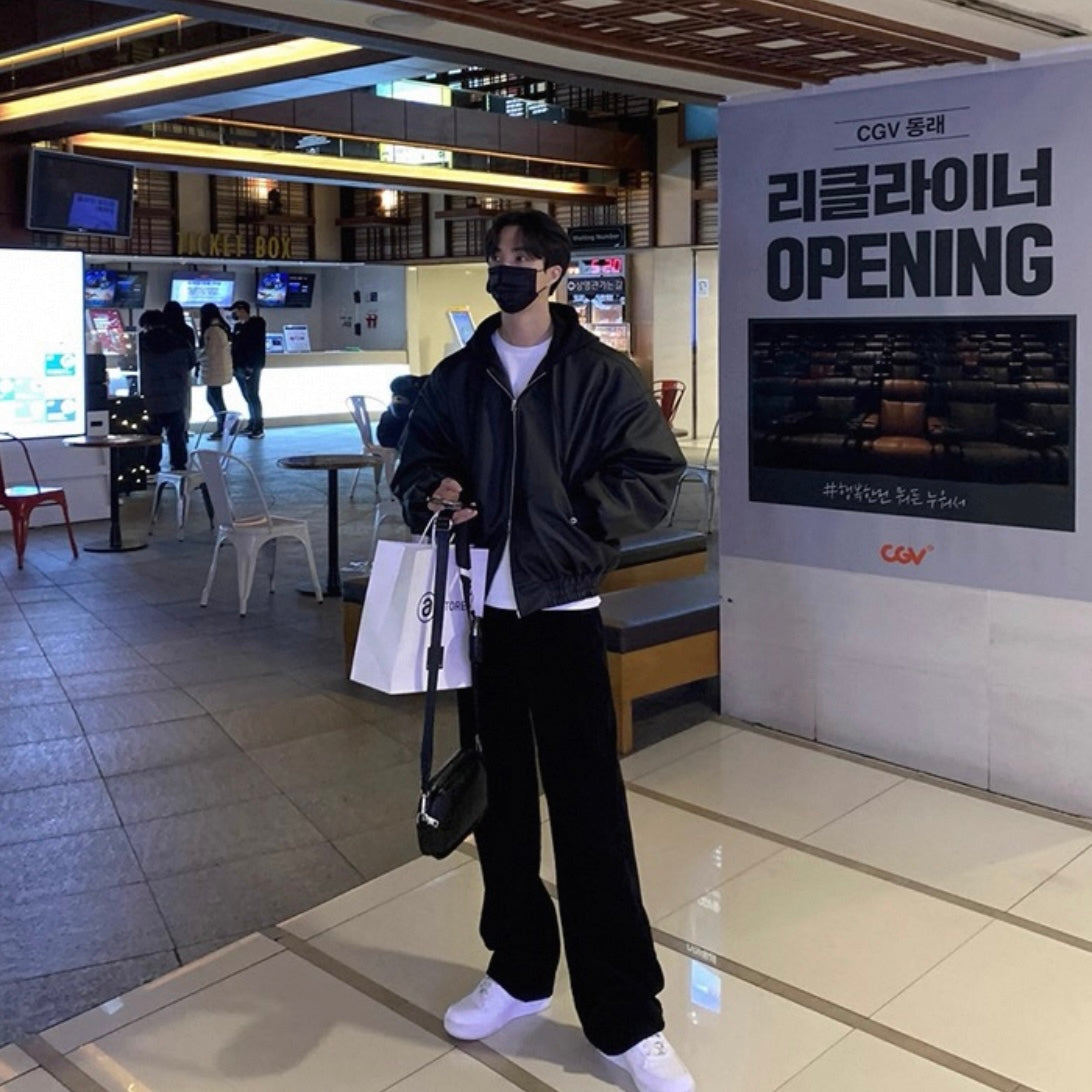 Trendy Hooded Leather Jacket