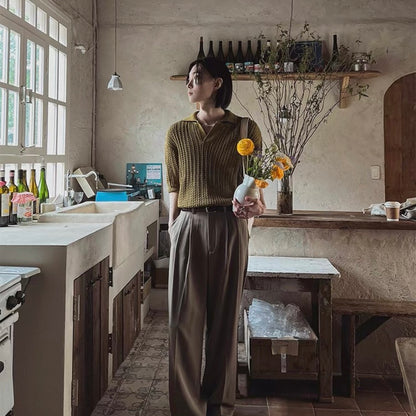 Vintage Cable-Knit T-Shirt