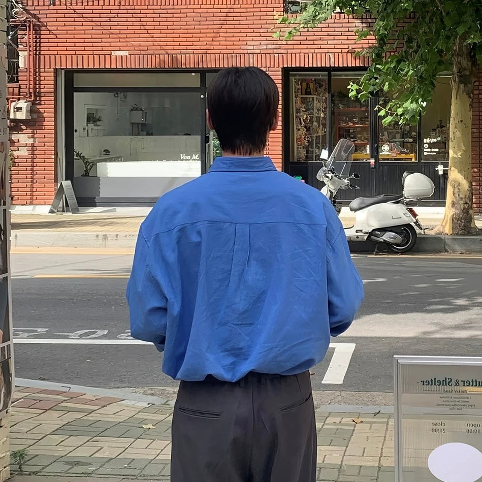 Korean Luxe Casual Long Sleeve Shirt