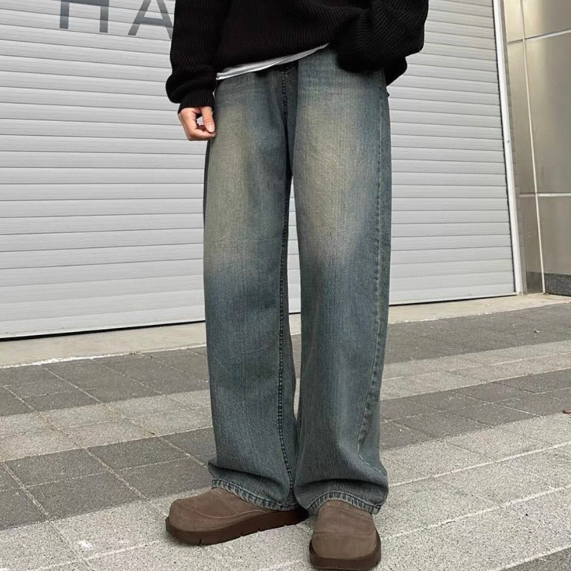 Retro Loose Wide-Leg Jeans