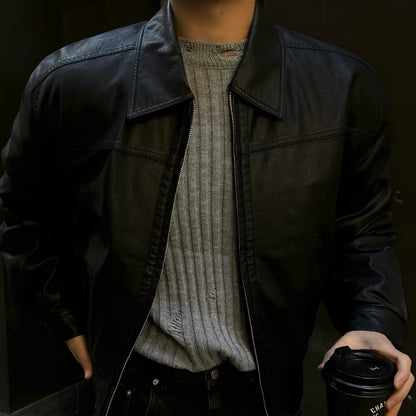Vintage Leather Blouson Jacket