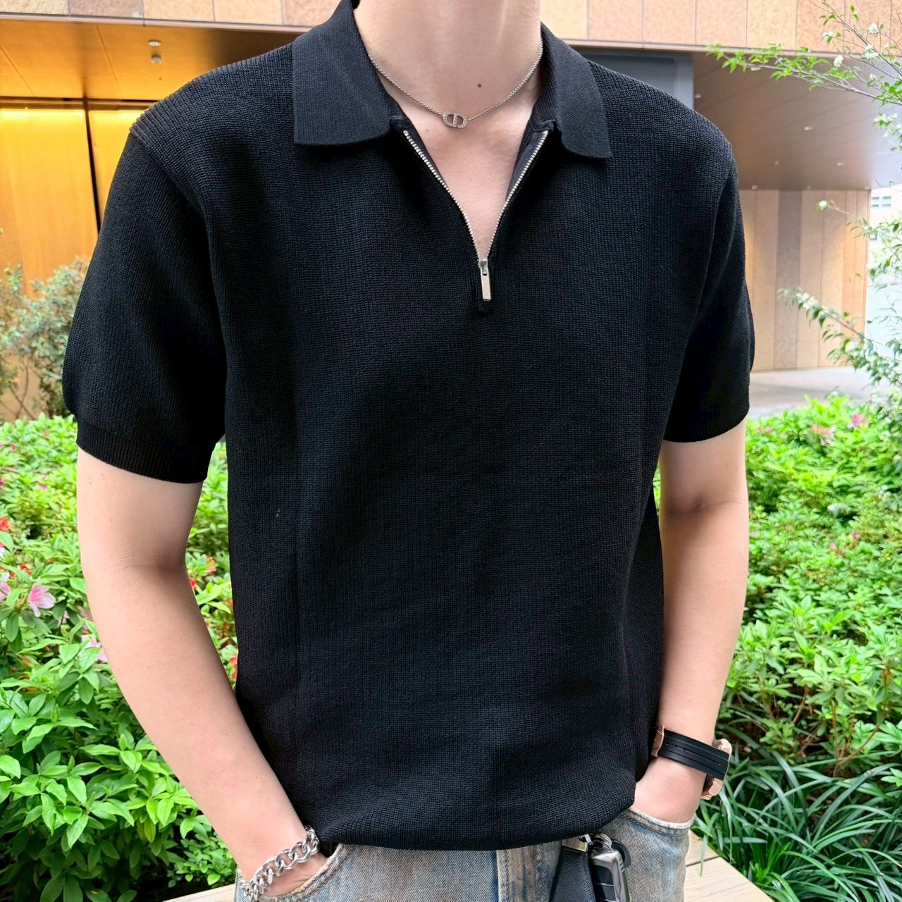 Breezy Knit Short-Sleeve Shirt