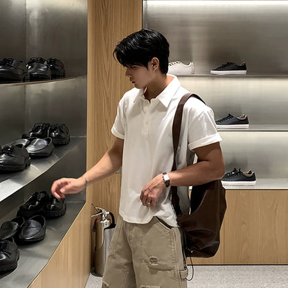 Minimalist Solid Polo Shirt