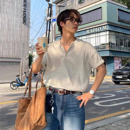 Loose Summer Collared T-shirt