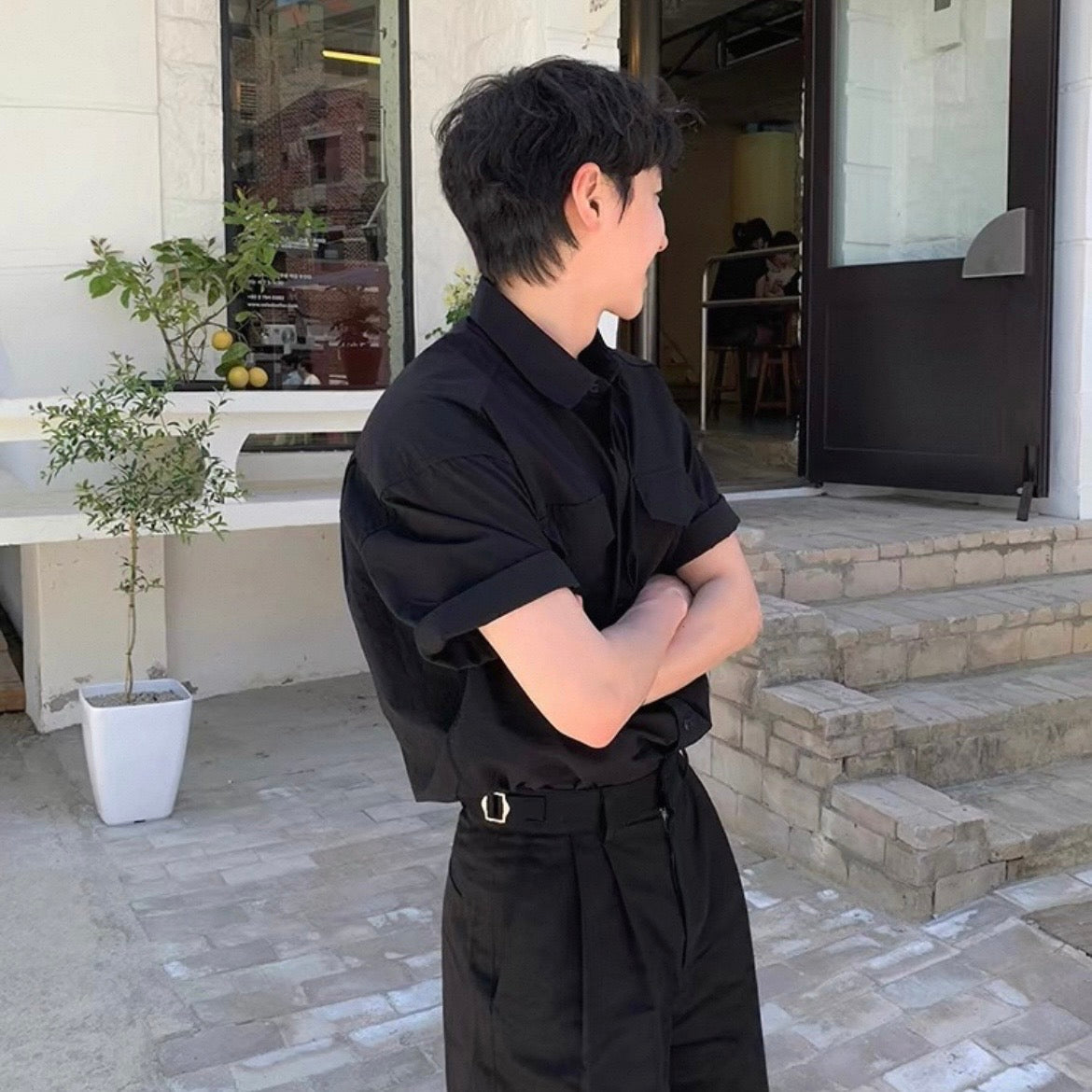 Vintage Casual Short-Sleeve Shirt