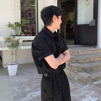 Vintage Casual Short-Sleeve Shirt