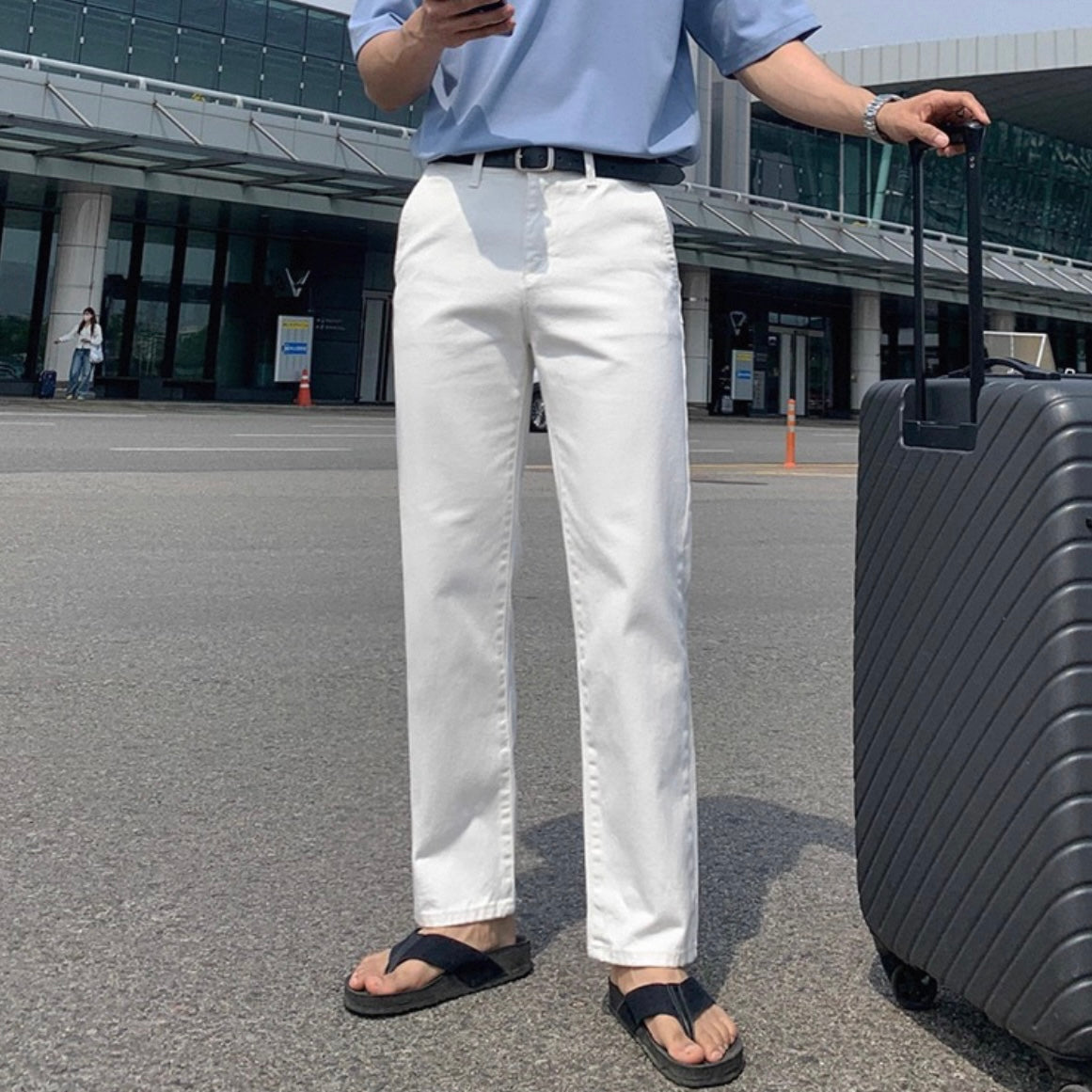 Korean Style White Jeans