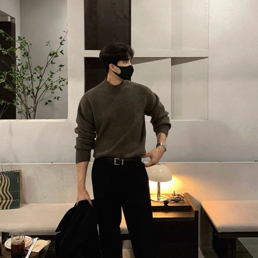 Men's Knit Turtleneck Sweater