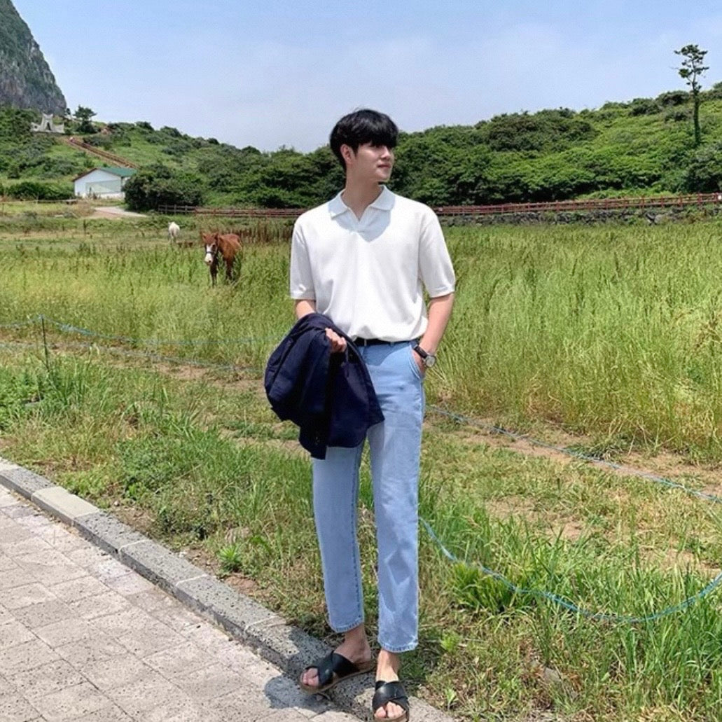 Minimal Knit Polo Shirt