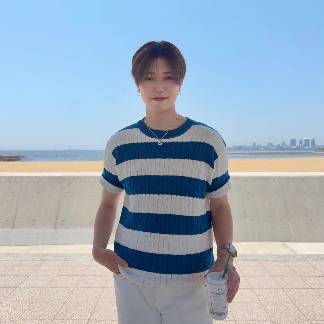 Retro Color Clash Knit Tee