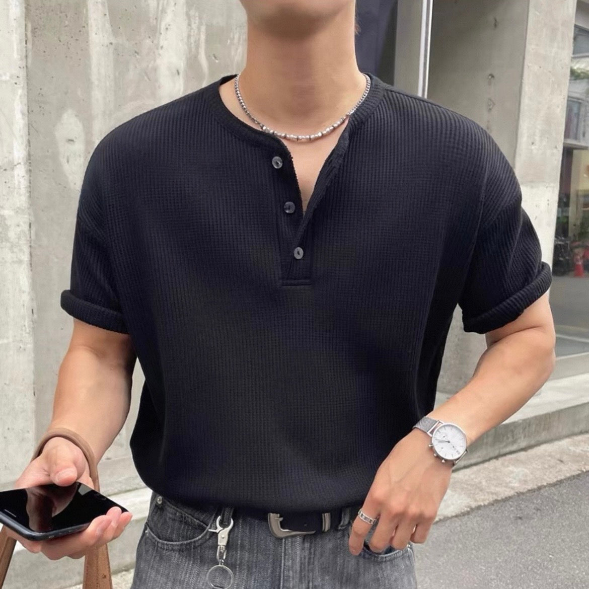Loose Summer Collared T-shirt