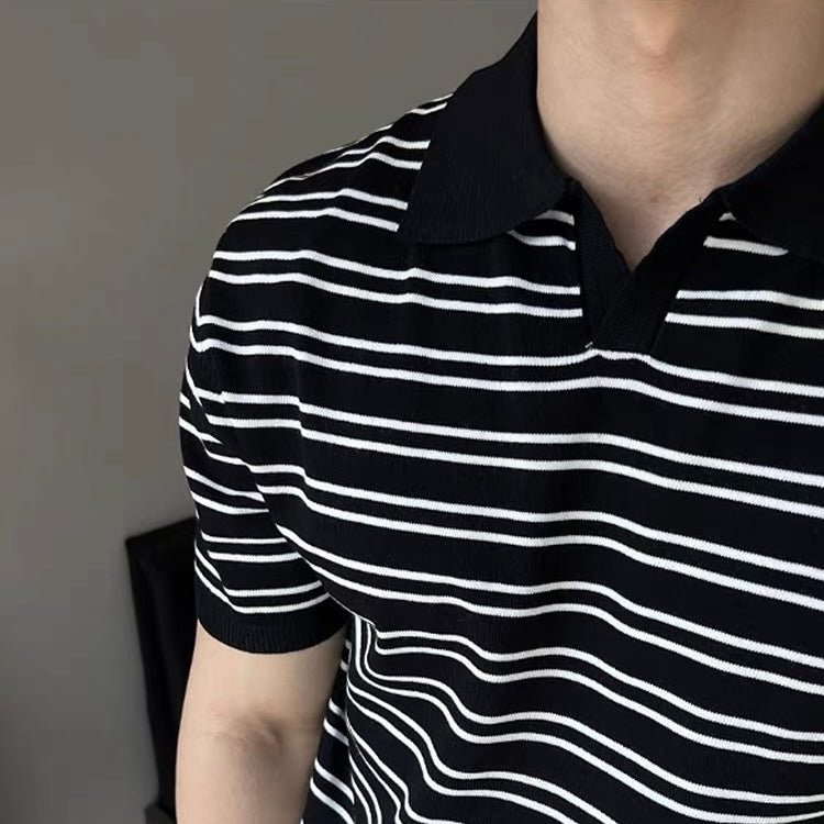 Casual Striped Polo Shirt