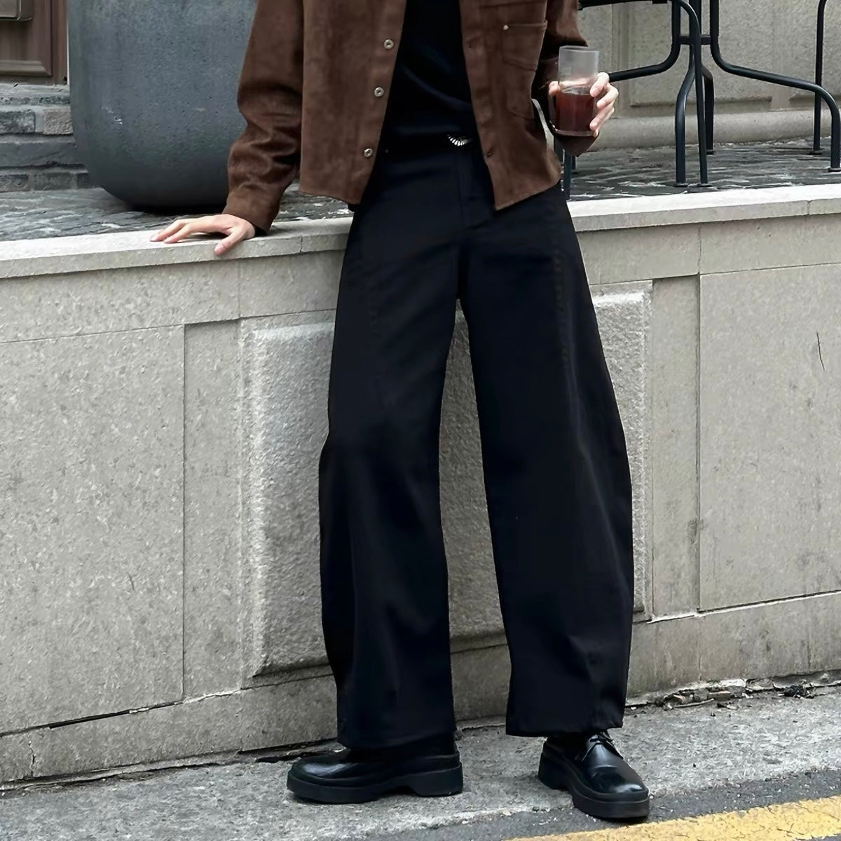 Wide Straight Slacks