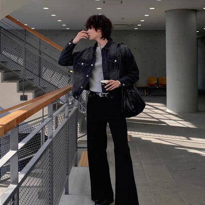 Washed Black Denim Jacket