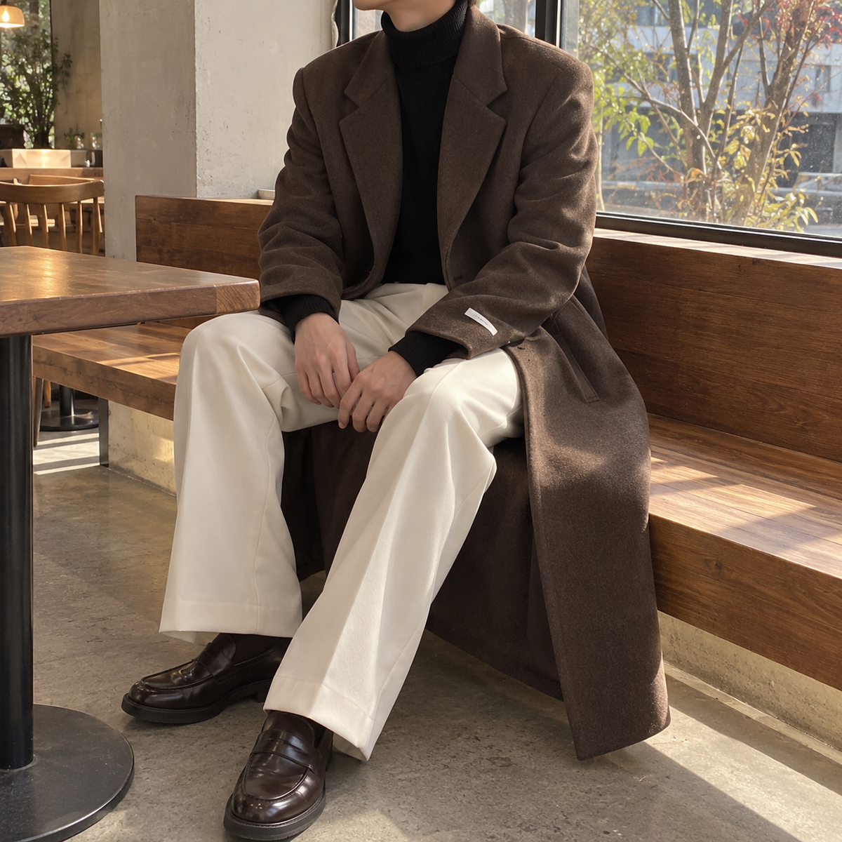 Tweed trench coat